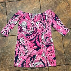 Lilly Pulitzer Vibrant Pink and Navy Top